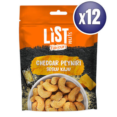 List Flavours Cheddar Soslu Kaju 12 x 100 g