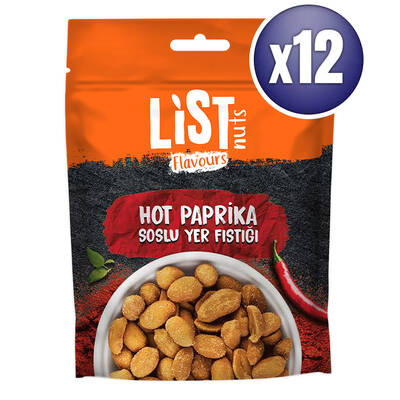 List Flavours Hot Paprika Soslu Yer Fıstığı 12 x 110 g