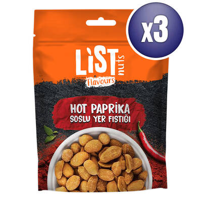 List Flavours Hot Paprika Soslu Yer Fıstığı 3 x 110 g
