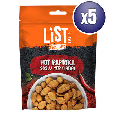 List Flavours Hot Paprika Soslu Yer Fıstığı 5 x 110 g