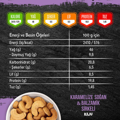 List Flavours Karamelize Soğan & Balzamik Sirkeli Kaju 100 g
