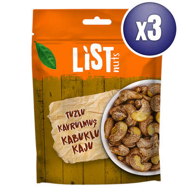 List Nuts Kabuklu Kaju 3 x 70 g