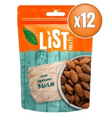 List Nuts - List Nuts Kavrulmuş Badem 12 x 140 g List Nuts - List Nuts Kavrulmuş Badem 12 x 140 g