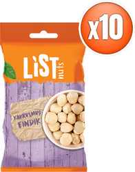 List Nuts Kavrulmuş Fındık İçi 10 x 34 g - Thumbnail