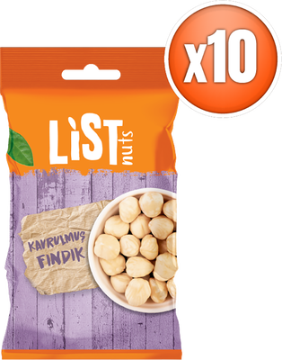 List Nuts Kavrulmuş Fındık İçi 10 x 34 g