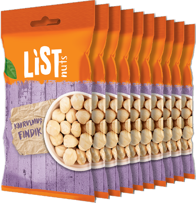 List Nuts Kavrulmuş Fındık İçi 10 x 34 g