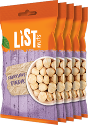 List Nuts Kavrulmuş Fındık İçi 5 x 34 g - Thumbnail