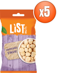 List Nuts Kavrulmuş Fındık İçi 5 x 34 g - Thumbnail