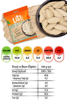 List Nuts Kavrulmuş Kabak Çekirdeği 12 x 90 g