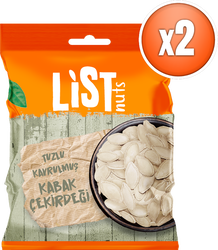 List Nuts Kavrulmuş Kabak Çekirdeği 2 x 90 g - Thumbnail