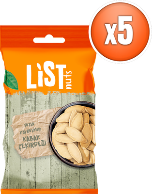 List Nuts Kavrulmuş Kabak Çekirdeği 5 x 40 g