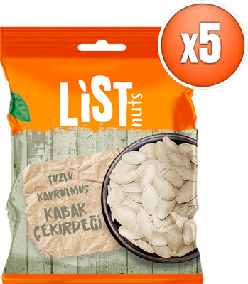 List Nuts Kavrulmuş Kabak Çekirdeği 5 x 90 g