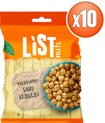 List Nuts Kavrulmuş Sarı Leblebi 10 x 90 g