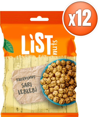 List Nuts Kavrulmuş Sarı Leblebi 12 x 90 g