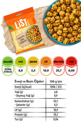 List Nuts Kavrulmuş Sarı Leblebi 12 x 90 g