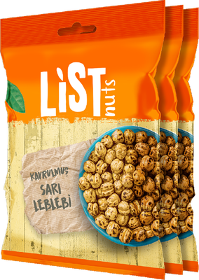 List Nuts Kavrulmuş Sarı Leblebi 3 x 90 g