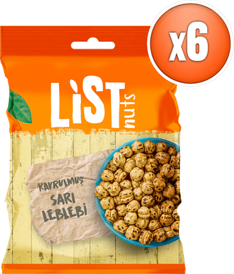 List Nuts Kavrulmuş Sarı Leblebi 6 x 90 g