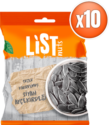 List Nuts Kavrulmuş Siyah Ayçekirdeği 10 x 80 g