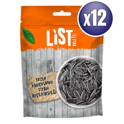 List Nuts Kavrulmuş Siyah Ayçekirdeği 12 x 150 g