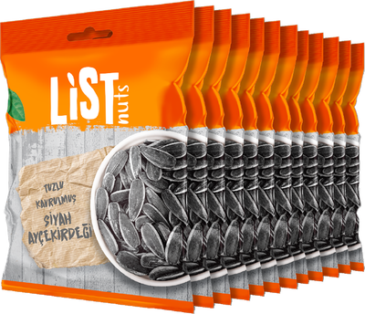 List Nuts Kavrulmuş Siyah Ayçekirdeği 12 x 80 g