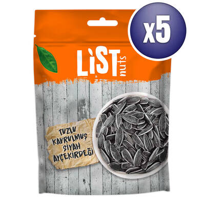 List Nuts Kavrulmuş Siyah Ayçekirdeği 5 x 150 g