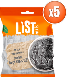 List Nuts Kavrulmuş Siyah Ayçekirdeği 5 x 80 g - Thumbnail