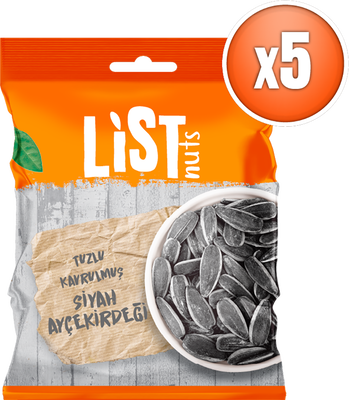 List Nuts Kavrulmuş Siyah Ayçekirdeği 5 x 80 g