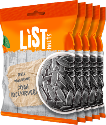 List Nuts Kavrulmuş Siyah Ayçekirdeği 5 x 80 g