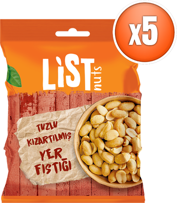 List Nuts Kızarmış Yer Fıstığı 5 x 150 g