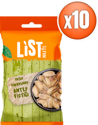 List Nuts - List Nuts Tuzlu Kavrulmuş Antep Fıstığı 10 x 40 g