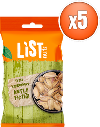 List Nuts - List Nuts Tuzlu Kavrulmuş Antep Fıstığı 5 x 40 g