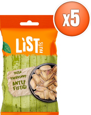List Nuts Tuzlu Kavrulmuş Antep Fıstığı 5 x 40 g
