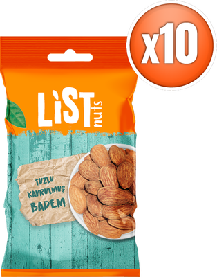 List Nuts Tuzlu Kavrulmuş Badem 10 x 40 g