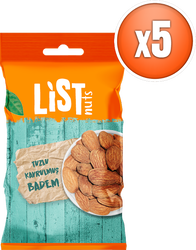 List Nuts - List Nuts Tuzlu Kavrulmuş Badem 5 x 40 g