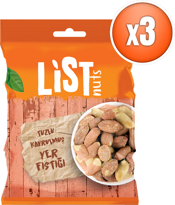 List Nuts Tuzlu Yer Fıstığı 3 x 75 g