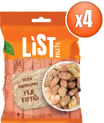 List Nuts Tuzlu Yer Fıstığı 4 x 75 g