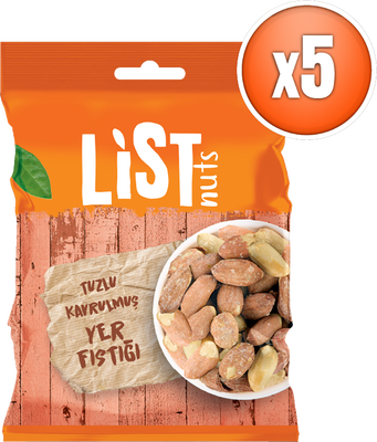 List Nuts Tuzlu Yer Fıstığı 5 x 75 g