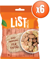 List Nuts Tuzlu Yer Fıstığı 6 x 75 g - Thumbnail