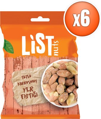 List Nuts Tuzlu Yer Fıstığı 6 x 75 g