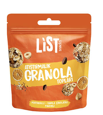 List Snacks Portakallı Damla Çıkolatalı Granola Topları 30 g