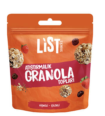 List Snacks Vişneli Çilekli Granola Topları 30 g