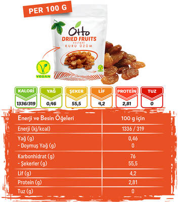 Vegan Sultani Kuru Üzüm 50 g