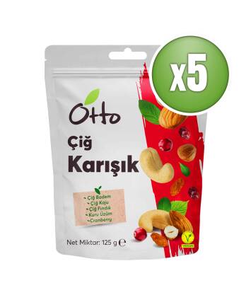 Otto Nuts Çiğ Karışık Kuruyemiş 5 x 125 gr