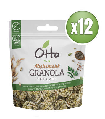 Otto Nuts Maydonozlu Dere Otlu Granola Topları 12 x 25 g