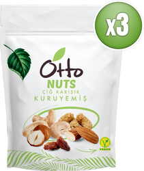 Vegan Çiğ Karışık Kuruyemiş 3 x 150 g - Thumbnail